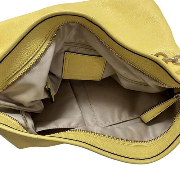 Auth COACH Madison Leather Hobo 27858 Yellow Leather - Shoulder Bag - Picture 7 of 10